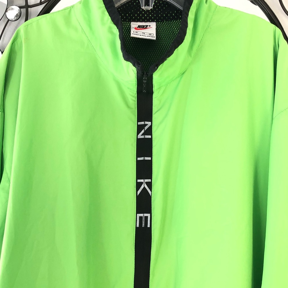NIKE Men’s Lime Green Swoosh Logo Windbreaker XL - Picture 7 of 8